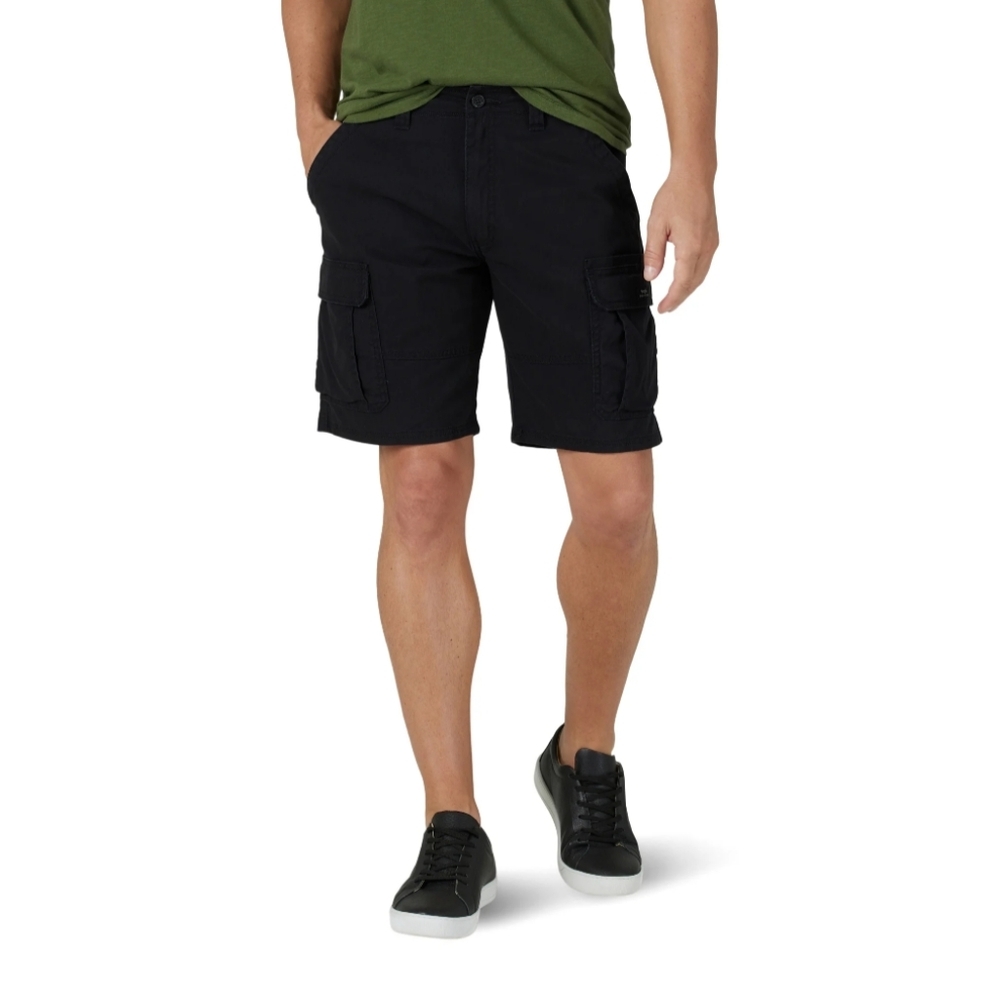 Wrangler Men's Size 30 Stretch Cargo Shorts Black Relaxed Fit